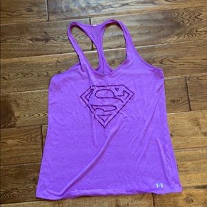 UA Purple Superwoman Tank Sz M